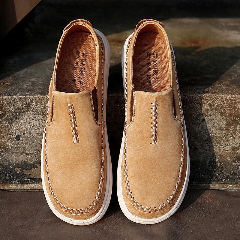 Ultra-light large-size casual men's shoes leather shoes foreign trade lightweight men's shoes soft-soled driving shoes leather shoes men's loafers