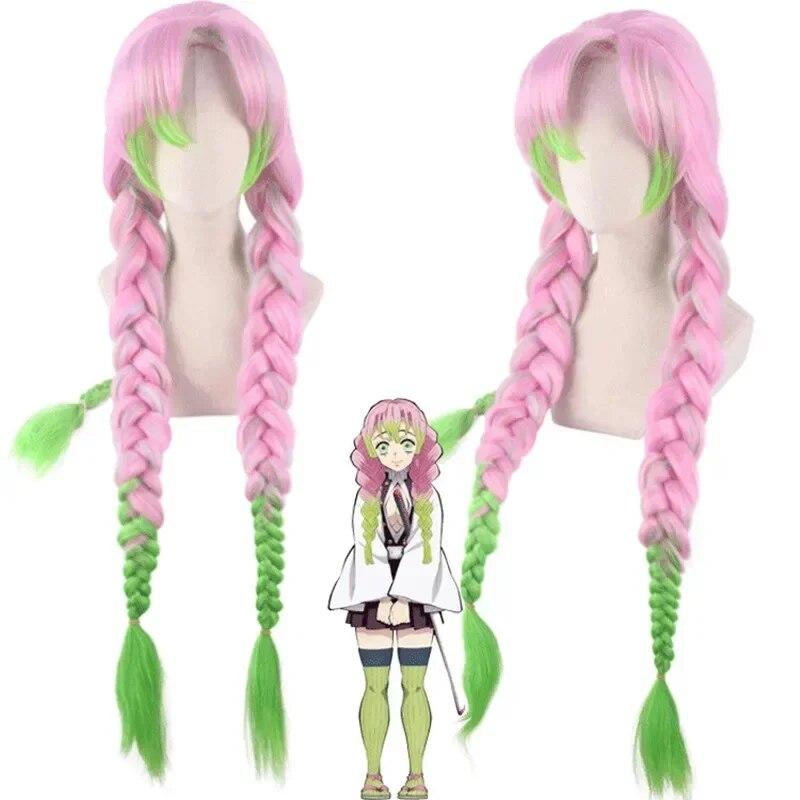 Bambini dospělí Demon Slayer Kimetsu No Yaiba Anime Kimono Kanroji Mitsuri Kostým Cosplay Kisatsutai Donne Sexy vestiti di