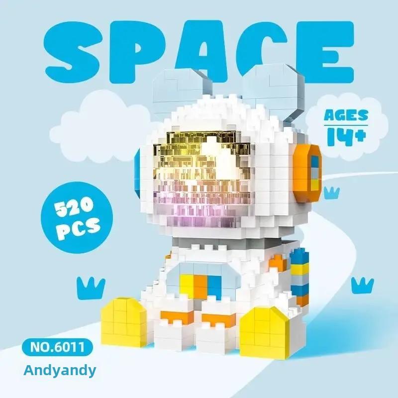 Trend Lighted Rainbow Unicorn Building Blocks Space Astronaut Assembled Toys for Adults Boys Girls Spaceman Gift Building Blocks