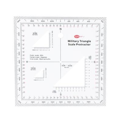 MGRS USNG Koordinat Ölçeği Pratik Askeri Stil Şeffaf Topografik Harita Ölçeği Navigasyon Askeri Açıölçer