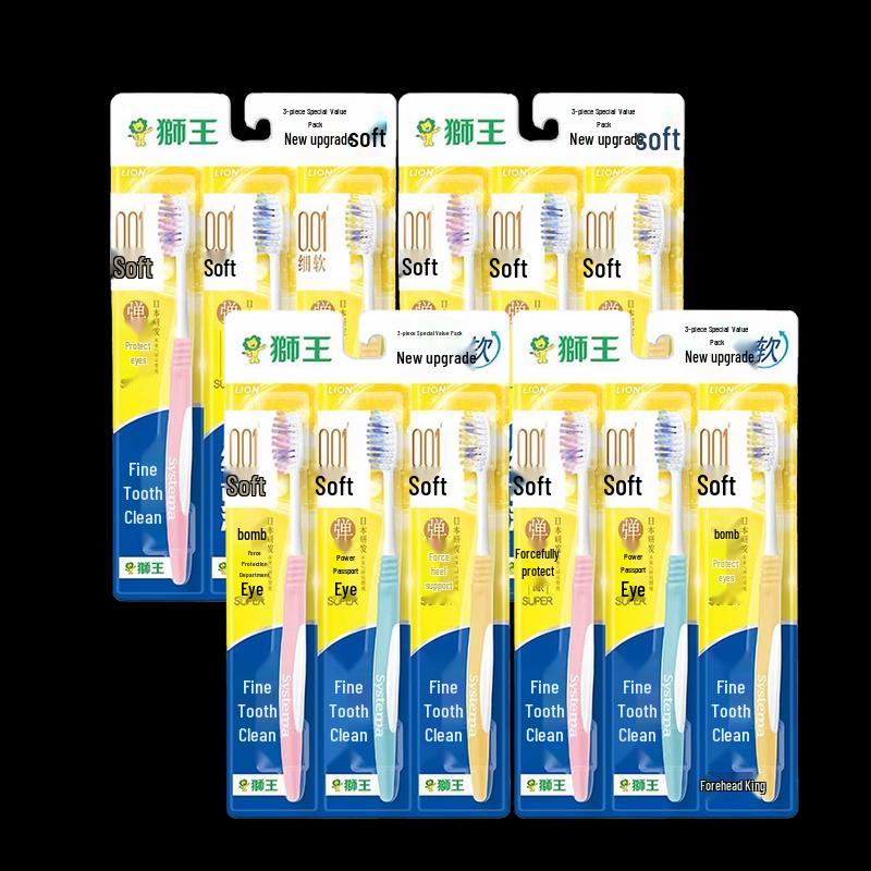 Lion Soft Bristle 0.01mm Elastic Gum Care Toothbrush (12-pack)