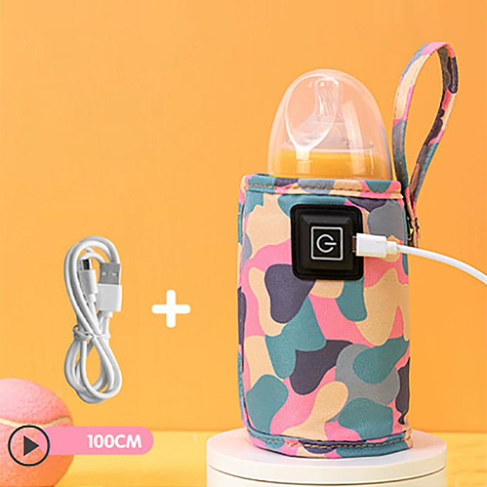 

Сумка-подогреватель для бутылочек с питанием от USB, Портативная, 3-температурная, Чехол для подогрева молока, Камуфляжный дизайн, Универсальный уличный подогреватель для бутылочек розовый/камуфляжный