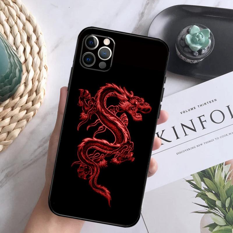 Chinese Dragon Phone Case For iPhone 16 15 14 13 12 11 Pro Max 12 13 Mini 7 8 16 Plus X XR XS Max Cover