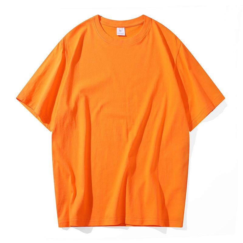 T-shirt da uomo estiva in puro cotone tinta unita casual girocollo top t-shirt sottile allentata traspirante coppia a maniche corte