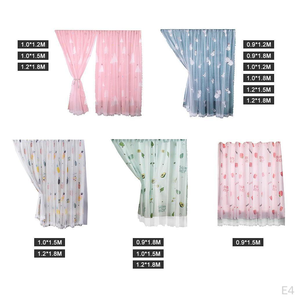 Curtains Living Room Double Layer Polyester Voile Draperies Window Treatment