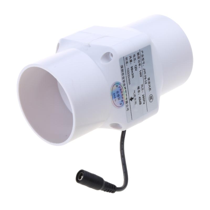 75mm Abluftventilator Heim Inline Rohrkanalventilator Für Badezimmer Abzug Belüftung Drehzahlregelnd Luftreiniger Ventilator