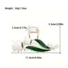 1pc elegant dripping process red tulip white lily of the valley large alloy hair catch, strong fixing shark clip
