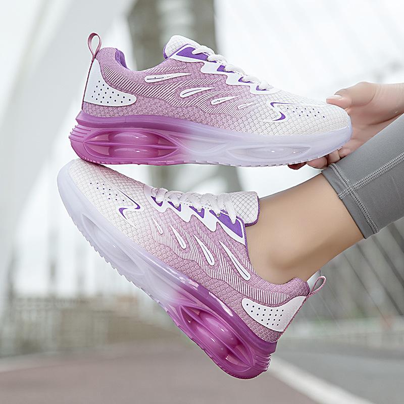 Spring and summer mesh outdoor breathable leisure student sports shoes women's air cushion running shoes jogging shoes large size mesh