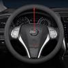Leather Car Steering Wheel Cover for Nissan Patrol Tiida NP300 Frontier NV200 Navara Accessories