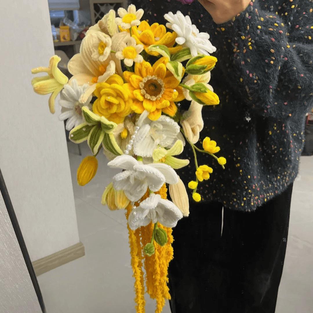 

Набор для создания букета из синельной проволоки своими руками: Розы и тюльпаны ручной работы - Идеальный подарок на день рождения для друзей