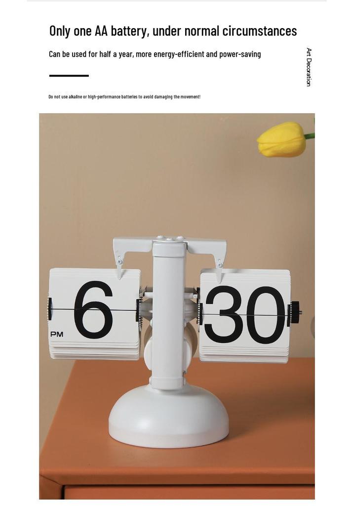 Mechanical Desk Clock: Automatic Page-Turner for Home Decoration