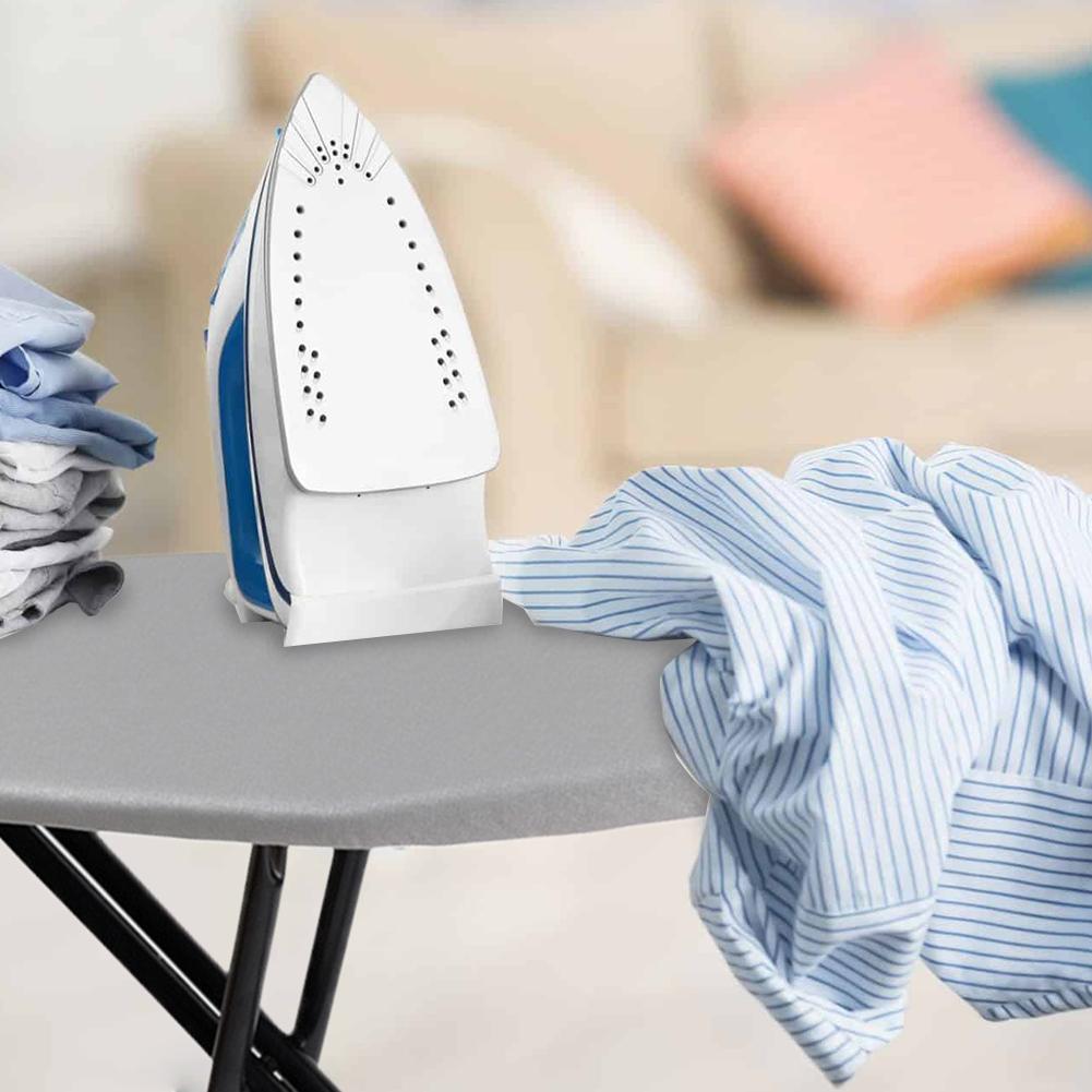 Heavy Duty Compact Iron Board Height Adjustable Full Size Ironing Board Metal Frame Ironing Board with Iron Rest Non-Slip Legs