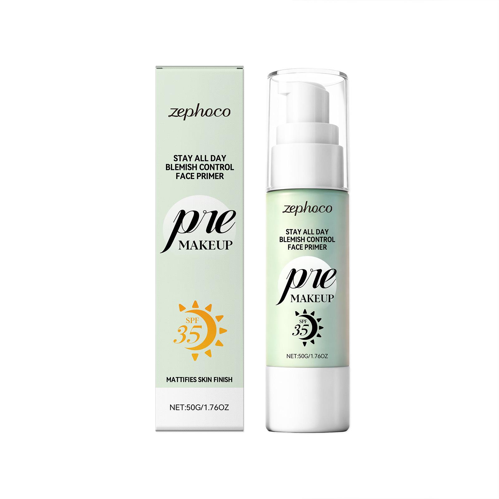 Zephoco Освежающий праймер для жирной и комбинированной кожи - Стойкая база под макияж, предотвращающая скатывание