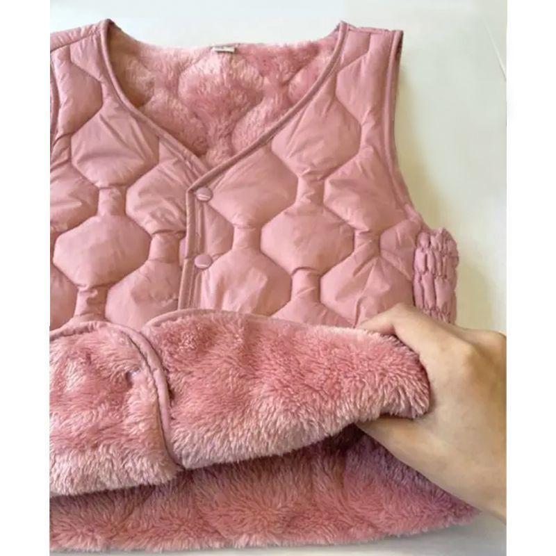 New down cotton vest women's autumn and winter warm inside with short lamb down vest vest vest vest vest