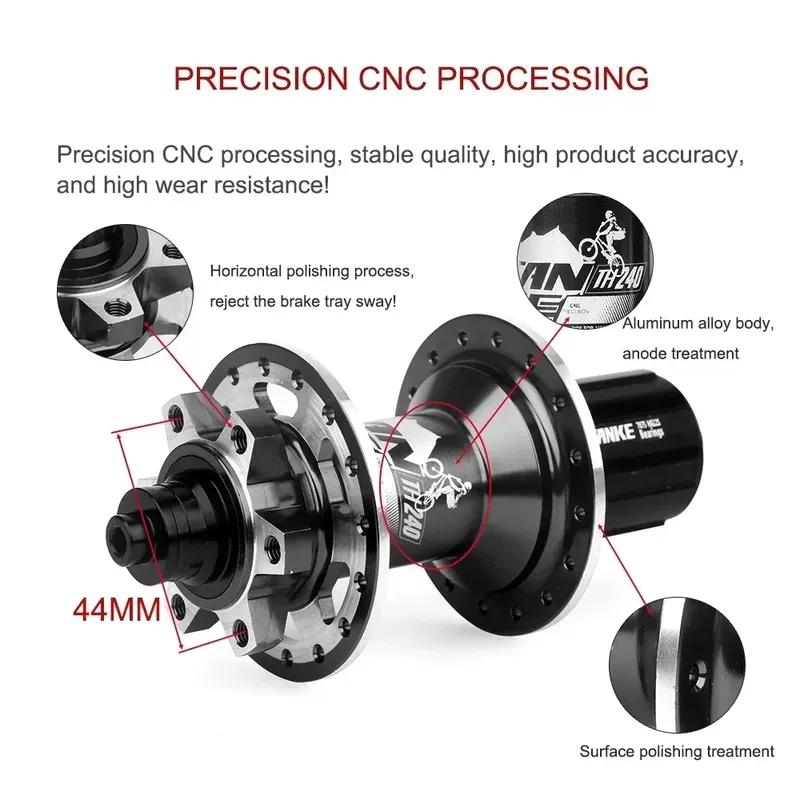 TANKE 120 Click Hub Bearing MTB Hub Front Rear 32 36 Holes Disc Brake Bicycle Hubs 7 8 9 10 11 12 Speed Quick Release 6 Pawl Hub