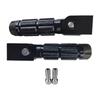 Motorcycle Foot Pegs Pair With 8Mm Mounting Size, Hinged Aluminum Footrest Pedals, Black Grip Pattern for Repair Work and Road Use