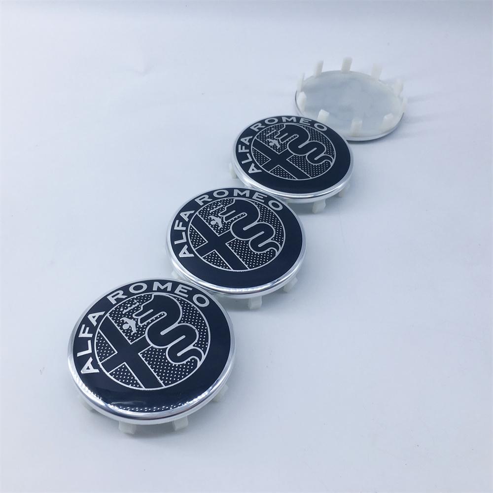 WZLN3 4Pcs 60mm 6cm GTAM Wheel Hub Center Caps For Alfa Romeo Giulia Giulietta MITO Stelvio GT Auto Refit Emblem Stickers