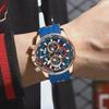 POEDAGAR Luxury Watch For Men Date Chronograph Luminous Waterproof Silicone Male Watch Fashion Sports Quartz Men's Watches
