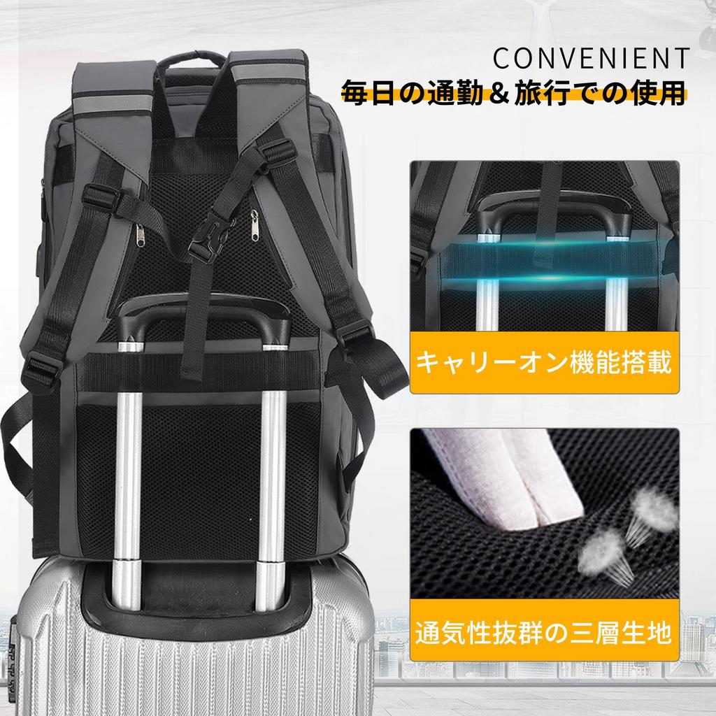 Backpack Business Backpack Rucksack 17 Inch PC Business Backpack Laptop Back Bag Large Capacity 30L with USB Charging Function Unisex Outdoor Travel