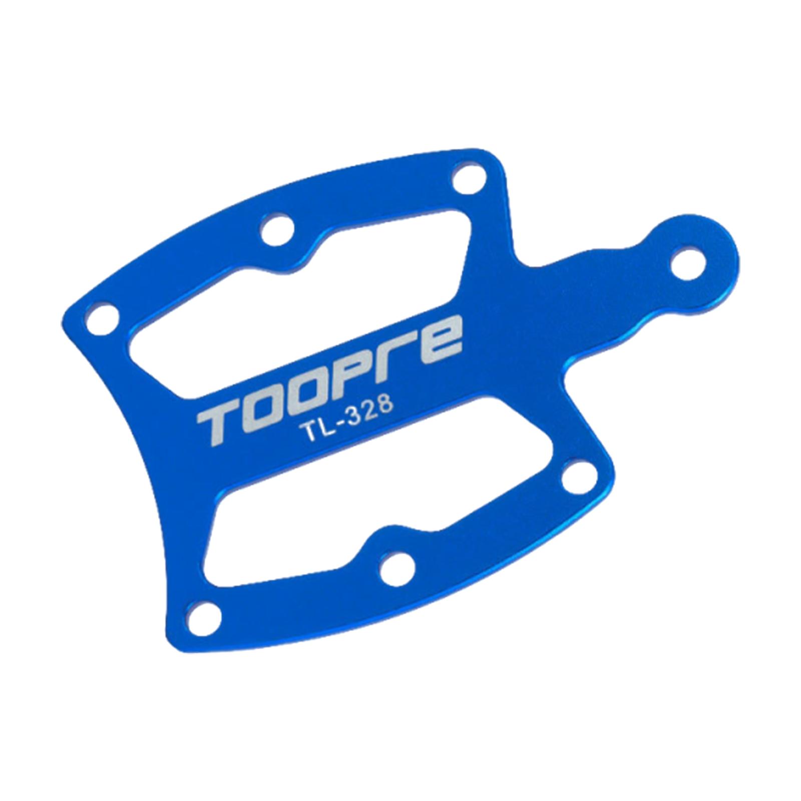 Bike Chain Checker Aluminum Alloy Chainring Wear Checker Measurement Tool for Bike Chain Link Replacement and Repair синий
