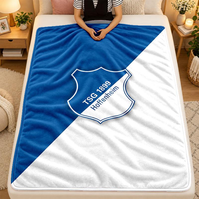 Couverture en Flanelle TSG Hoffenheim FC Couverture Douce et Chaude pour Canapé Lit Intérieur Salon