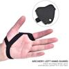Bogen    y Linke Hand Schutz PU  ive Handschuhe Schießen  or(Schwarz)