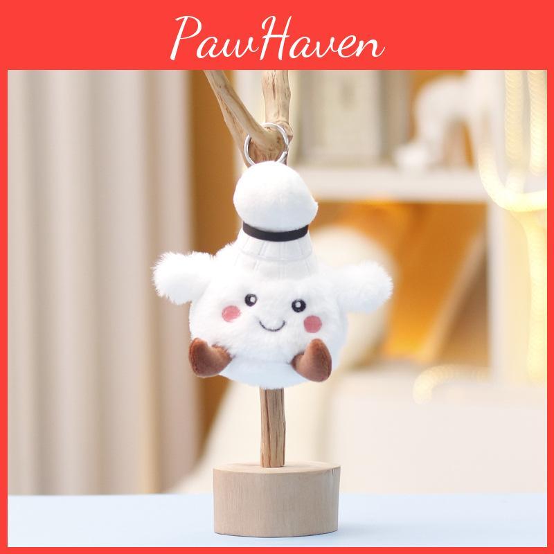 Adorable Featherball Plush Toy Cute Animal Figurine Keychain Doll For Girls Gifts