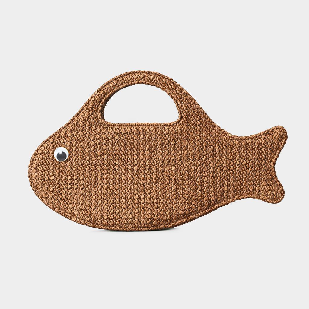 New and Unique Creative Embroidery, Small Fish Bag, Grass Woven Handbag, Women's Beach Vacation Style, Beach Handbag Wholesale