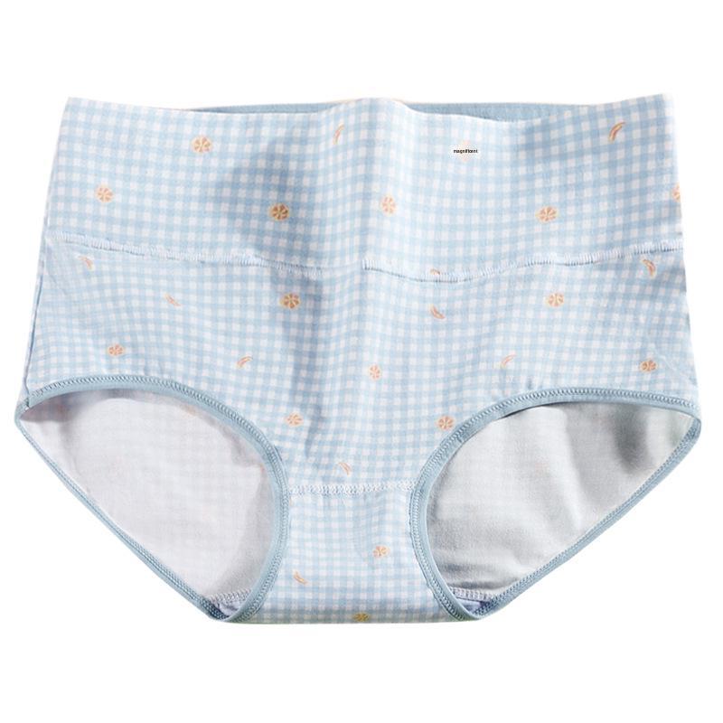 Women's High Waist Tummy Control Cotton Hip Lifting Printed Briefs