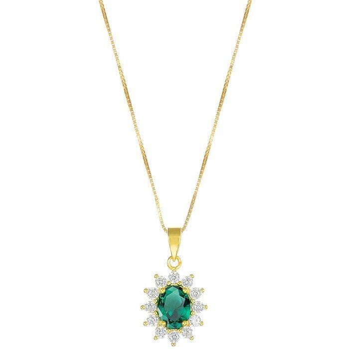 Collier - Argent 925 Vert - Amen - CLLDGGBVE