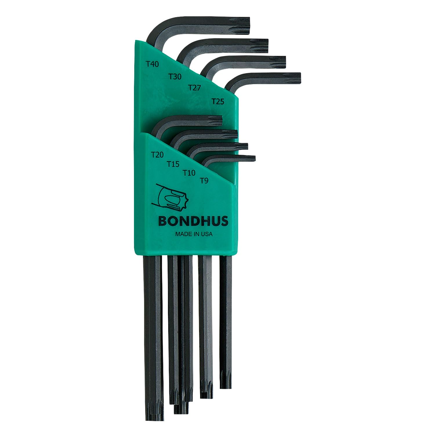 

длинный черный набор из 8 TLX8 31834 [BONDHUS] набор L-образных ключей Torx®, отделка, (Т9, Т10, Т15, Т20, Т25, Т27, Т30, Т40) Нет. чёрный