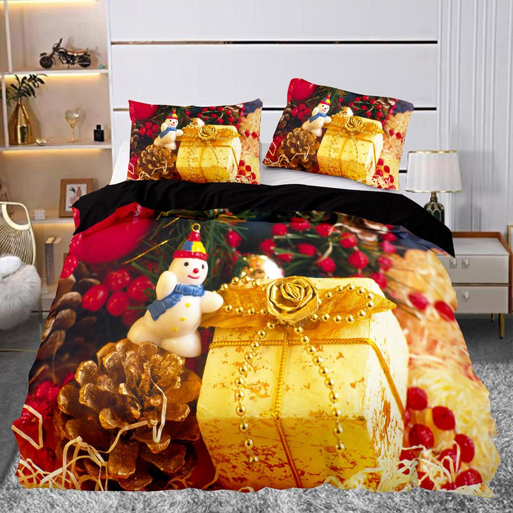 Рождественский подарок с узором пододеяльник комплект постельного белья для детей — фото 9