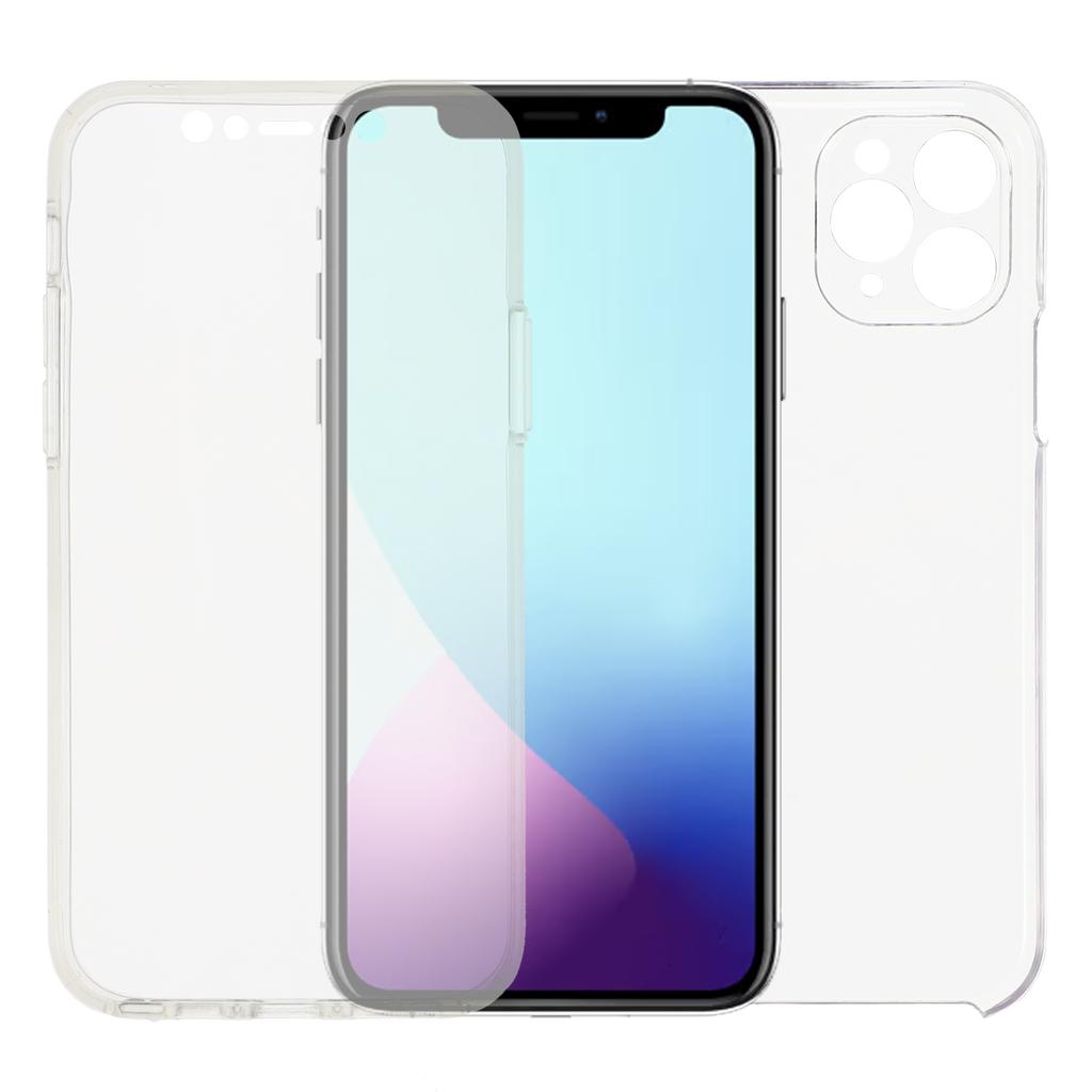 For iPhone 11 Pro Max Case TPU Frame Clear Acrylic Back Phone Cover with PET Film