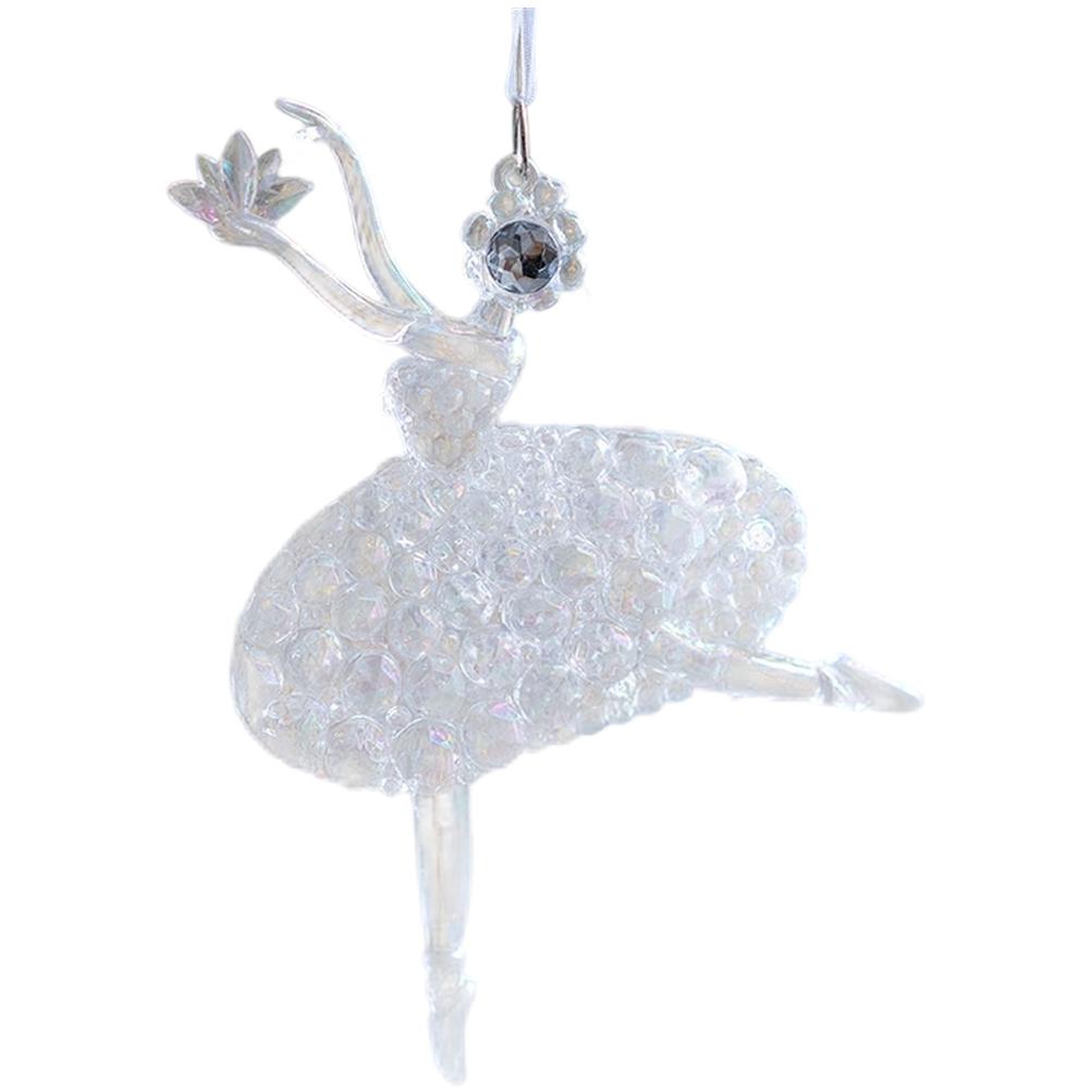 Lightweight Acrylic Christmas Tree Ornament Hanging Decoration Clear Transparent Material with Multicolor Visual Effects