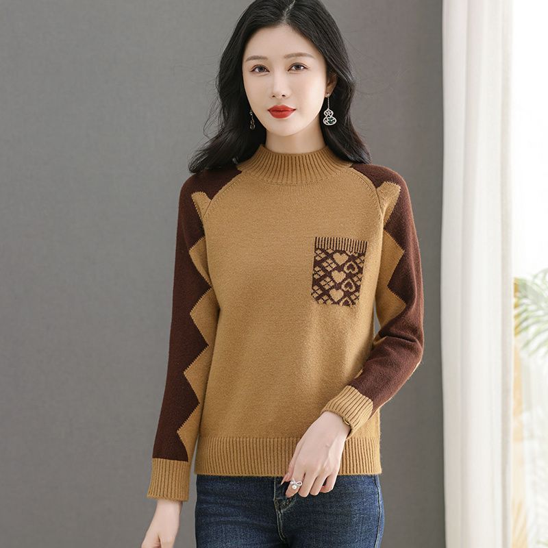 

WTEMPO Женский свитер осень и зима новый стильный свободный топ с вязаным свитером теплый топ 3XL