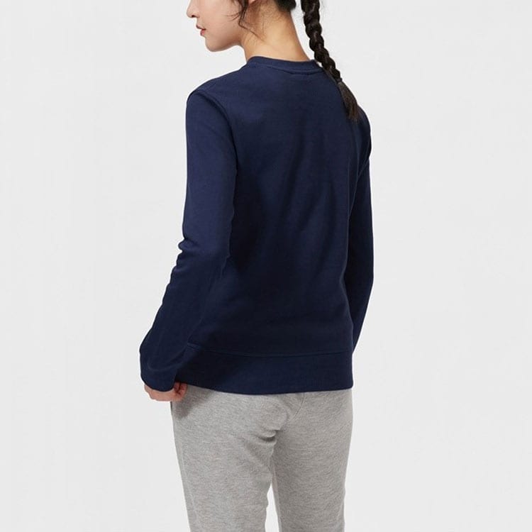 New Balance Lifestyle Casual Sweatshirts Women's Navy Blue Crew Neck Moderate Regular WT03804-PGM