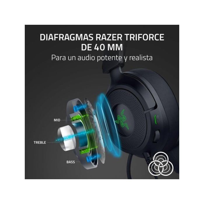 Herní sluchátka Razer Kraken Kitty V3 X s kabelem kočičí uši kardioidní mikrofon 40 mm černá