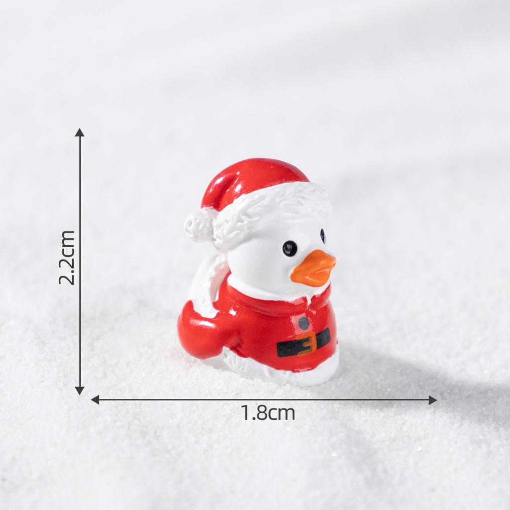 Micro Landscape Accessory High Quality Little Yellow Duck Figurine Snow Scenery Decoration Resin Christmas Miniature Ornament