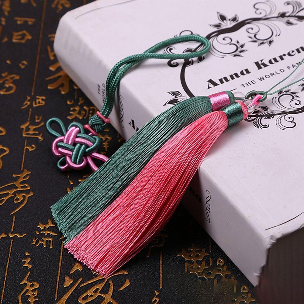 Curtain Decoration Double Sided Chinese Knot Tassel Polyester Ethnic Style Craft Pendant