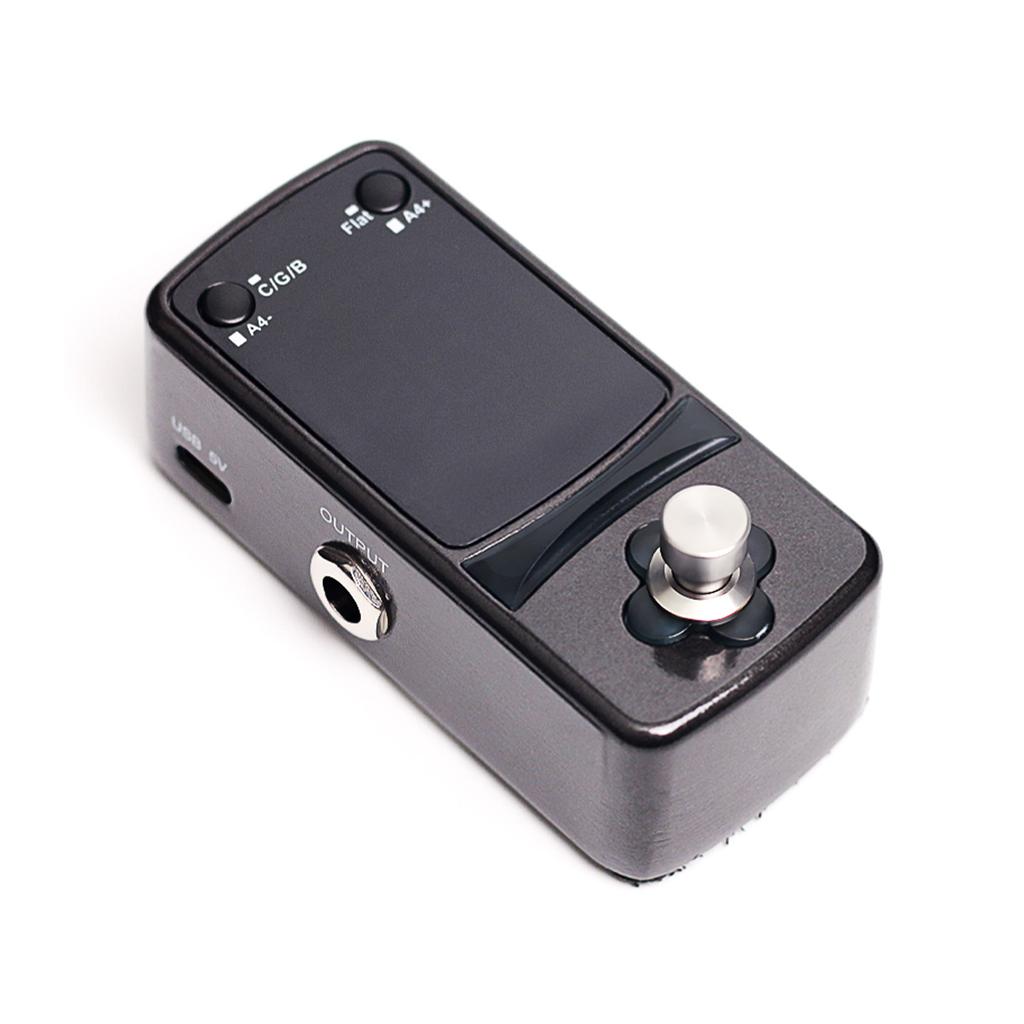 Gitarrenpedal Tuner Mini Effektpedal True Bypass Hohe Impedanz Displaybildschirm 3 Stimmmodi Zinklegierung Tuner für