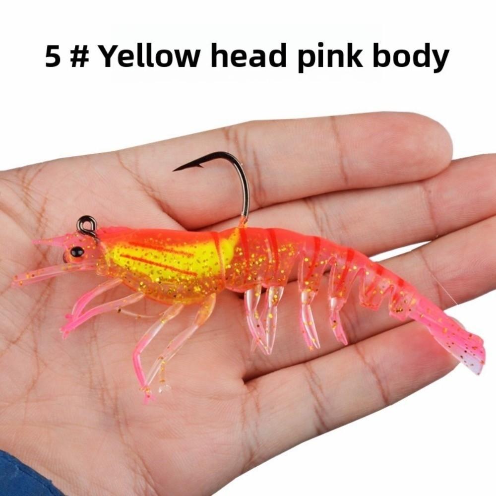 10.5cm12g Lifelike Artificial Shrimp Lure Soft Flat Claw/classic Luminescent Fishing Lure Biomimetic Luminous Design