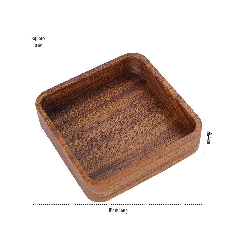 Walnut Wood Fruit Bowl - Solid Wood Snack and Salad Plate