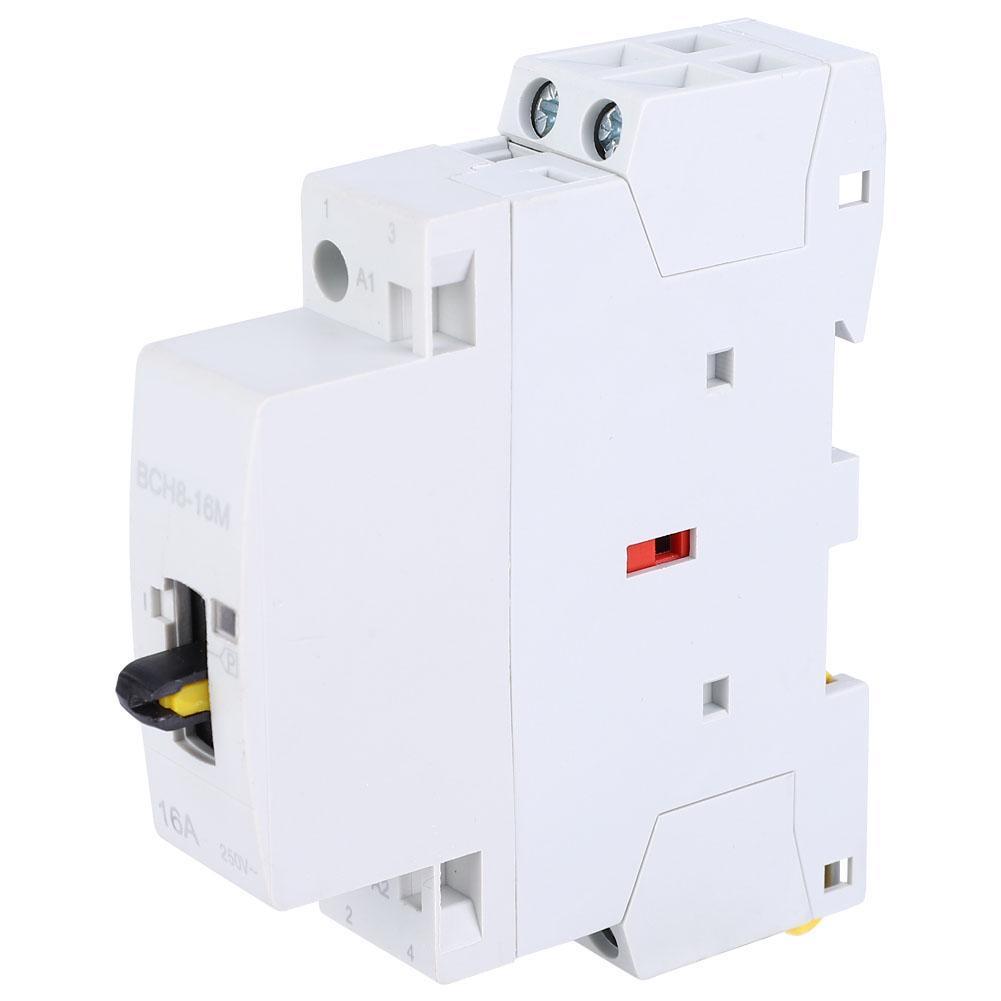 2P16A Household AC Contactor with Manual Control Function for Building Electrical 230V(1NO 1NC)