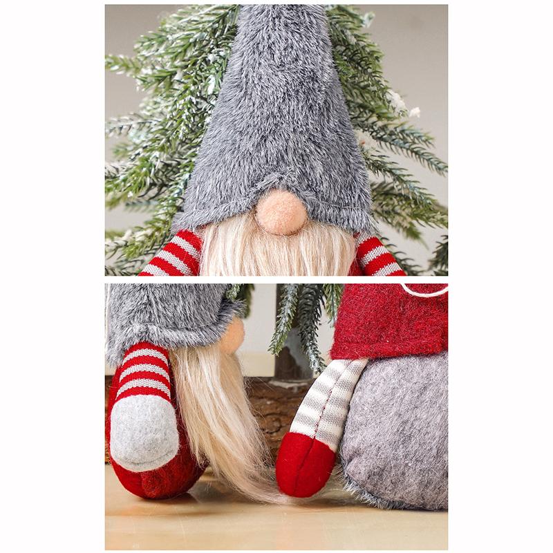Christmas Gnome Doll Scandinavian Tomte Santa Figurine Plush Elf Toy Outdoor Yard Balcony Mini Decor