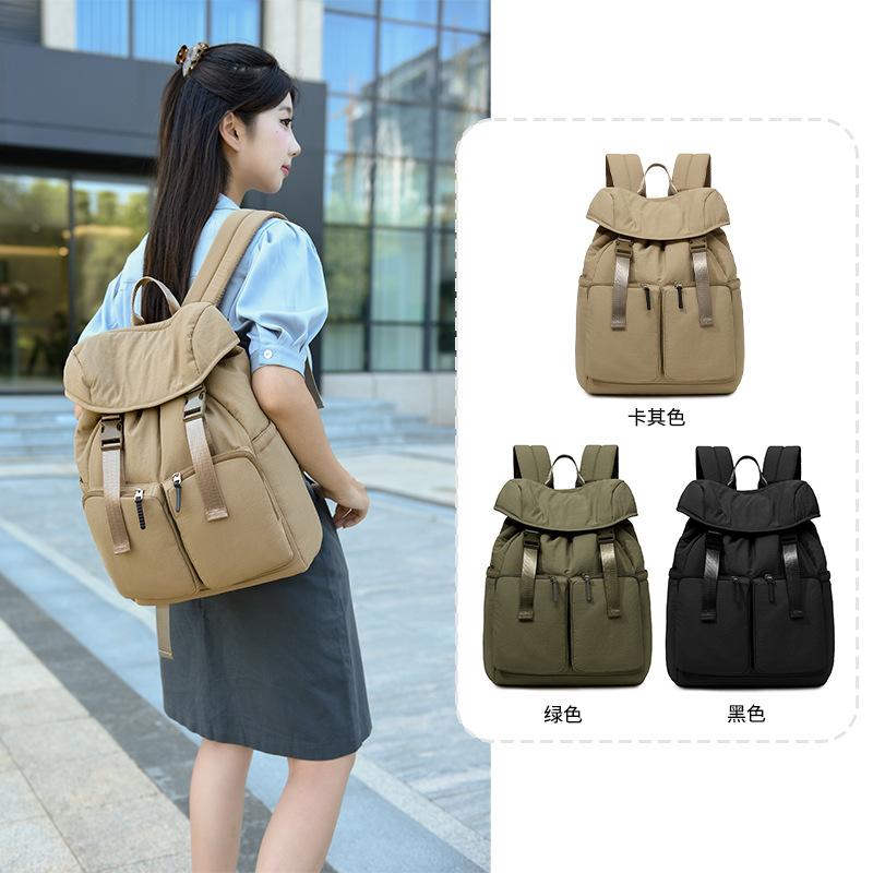 Schoolbag Leisure Sports Simple Outdoor Backpack Men's and Women's Large Capacity Multi-Pocket Commuter Backpack College Style Student School Bag