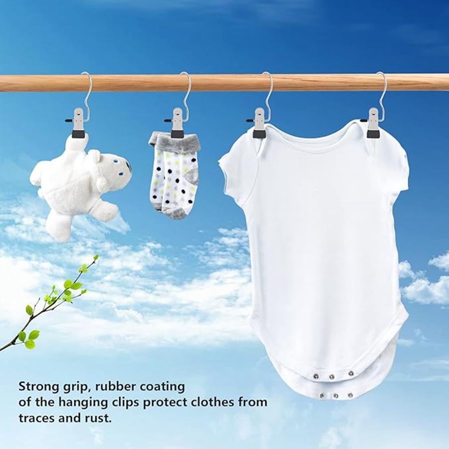 1 Stuk Roestvrijstalen Wasknijper Multifunctionele Kledingdroogklemmen met Haak Stevige Winddichte Kledingpinnen Sokken Handdoekhanger