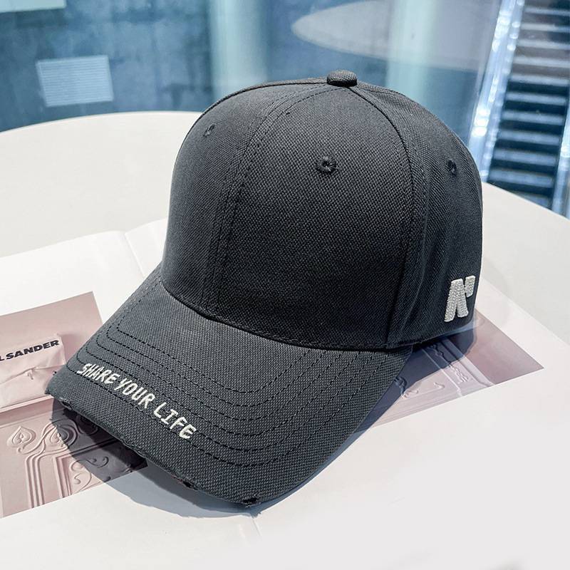 Spring Letter Embroidered Baseball Cap With Sun Protection For Women Outdoor Casual Wear