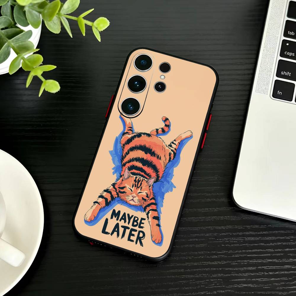 Funny animals Phone Case For Samsung S26,S25,S24,S23,S22,S21,S20,Ultra,Plus,FE Black Soft Cover