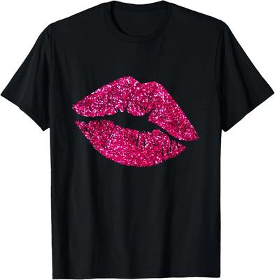 Regali Vintage Sexy Rossetto Rosa Labbra Belle T-Shirt