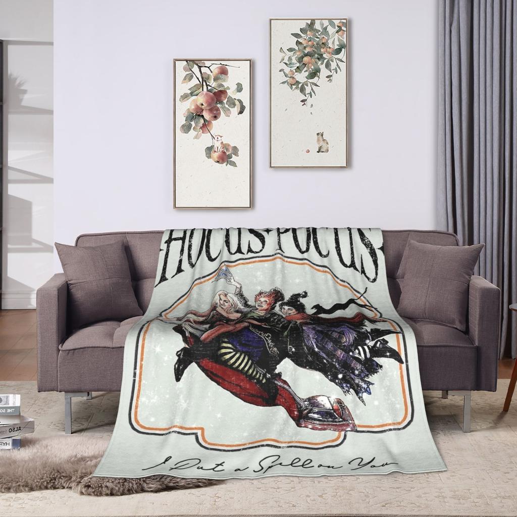 Hocus Pocus Sublimation Blankets Flannel Winter Multi-function Lightweight Thin Throw Blanket for Sofa Outdoor Rug Piece